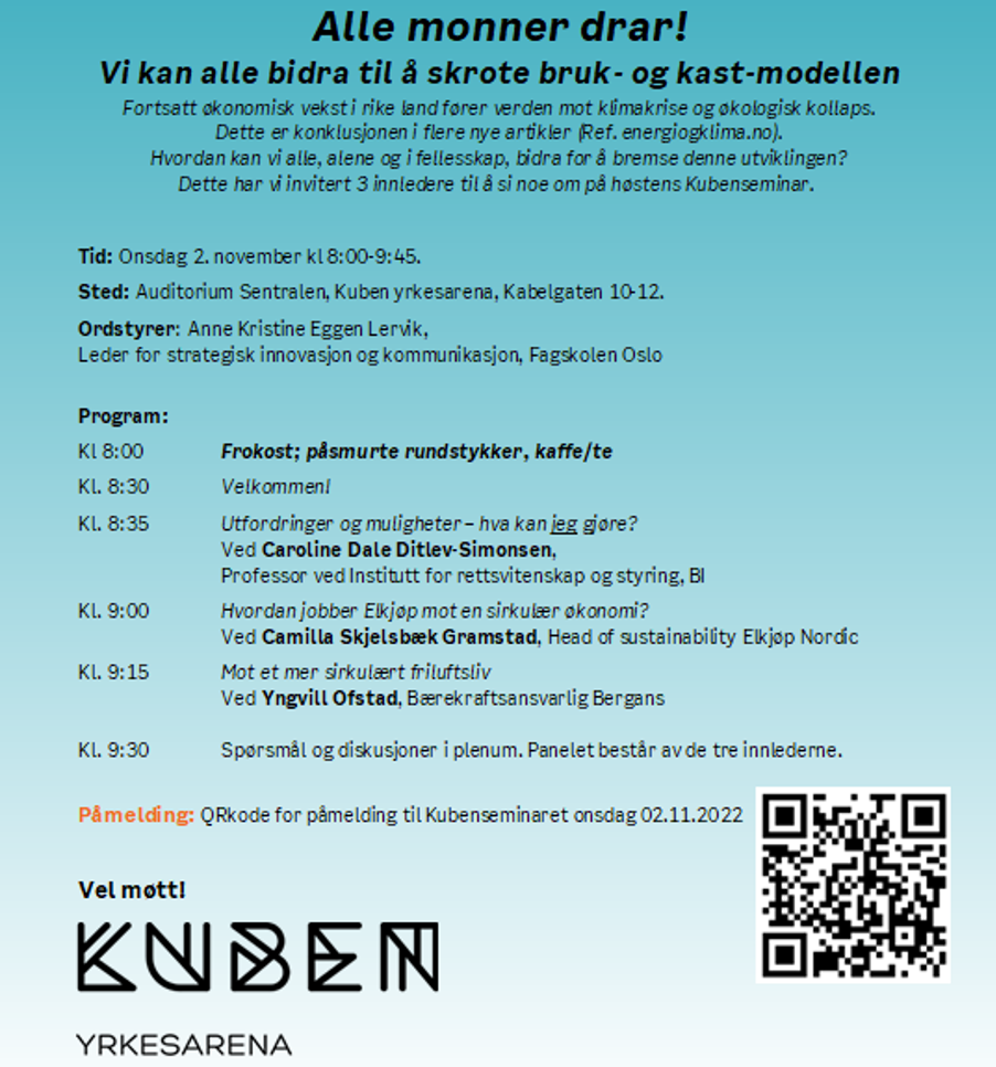 Foto: Program Kubenseminaret 02.11.22 Program Kubenseminaret 02.11.22