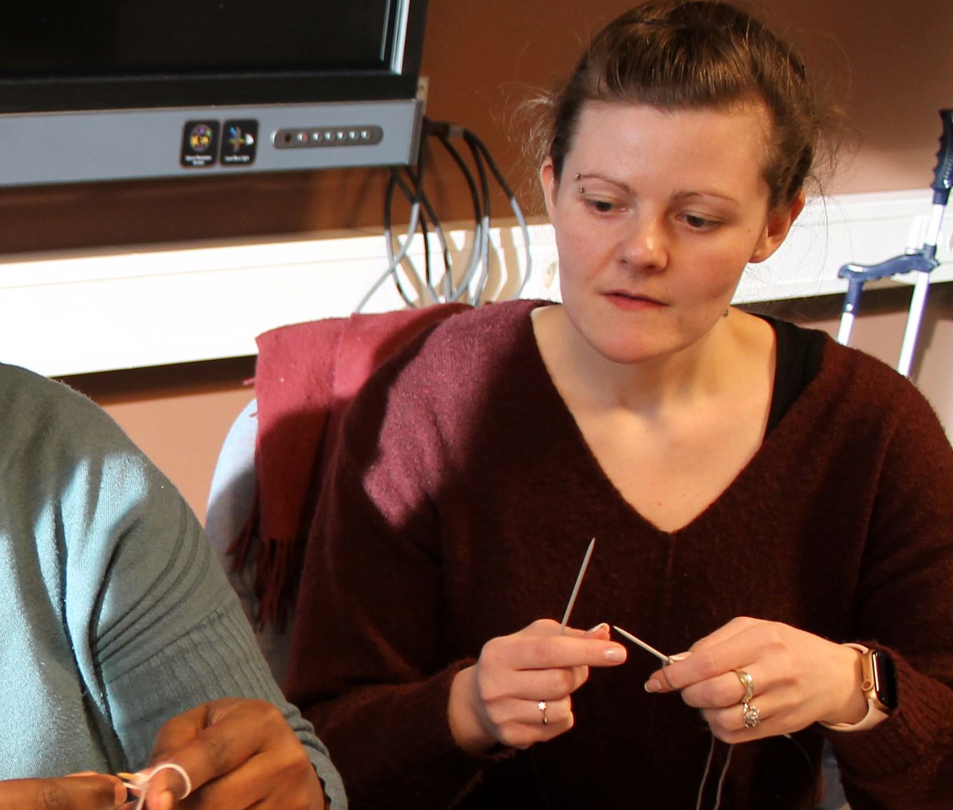 Strikketreff på Kuben